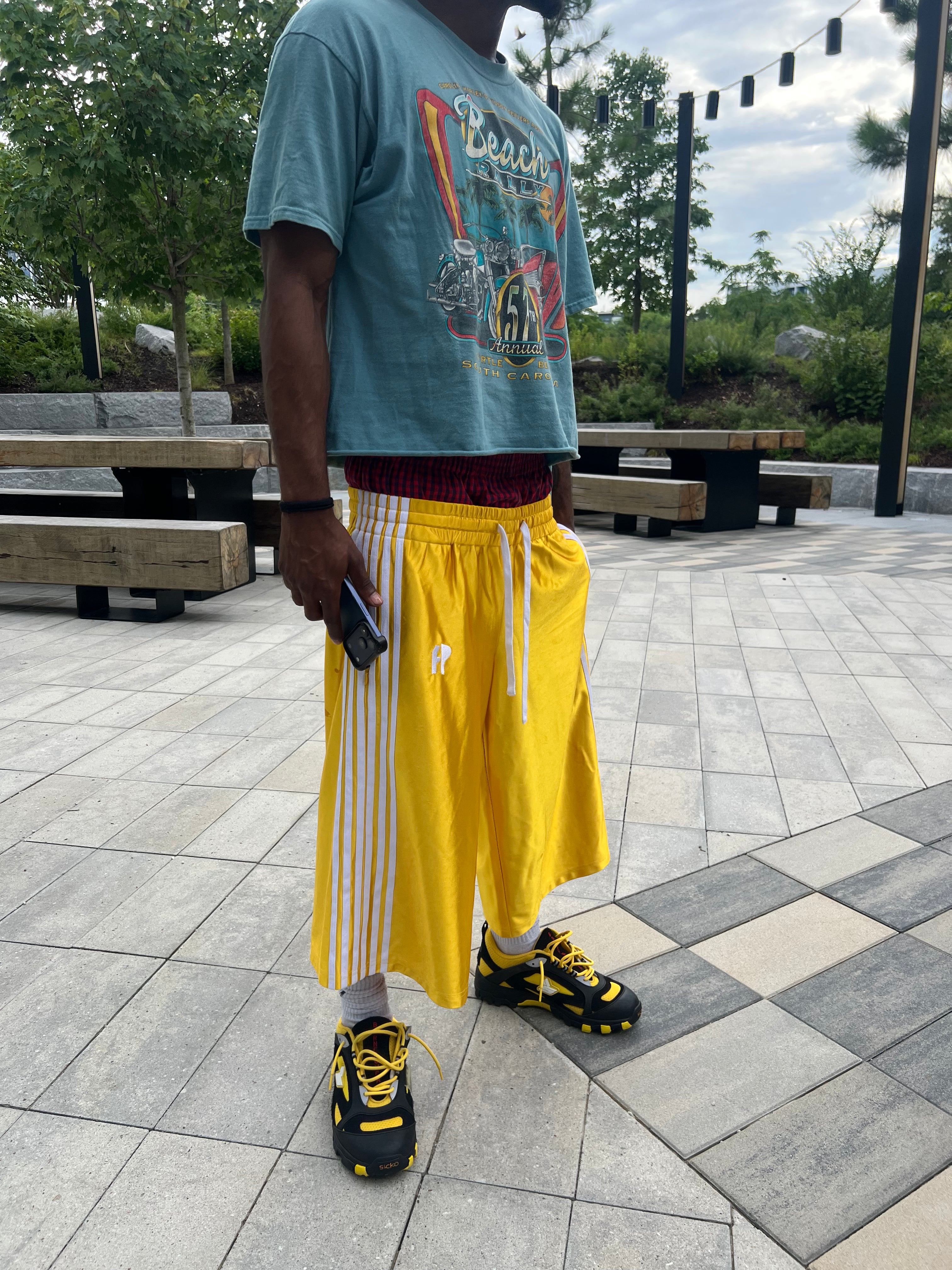 Yellow FP Capri Shorts